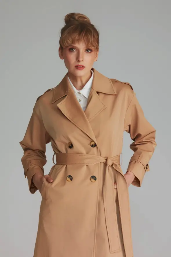 Classic Relaxed Fit Trenchcoat - Camel - 7