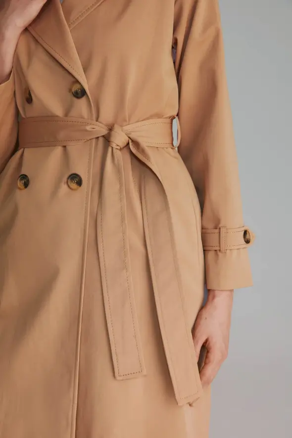 Classic Relaxed Fit Trenchcoat - Camel - 9