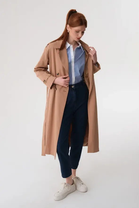 Classic Relaxed Fit Trenchcoat - Camel - 5