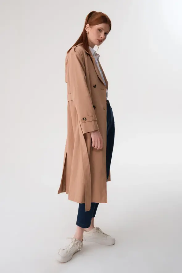 Classic Relaxed Fit Trenchcoat - Camel - 6