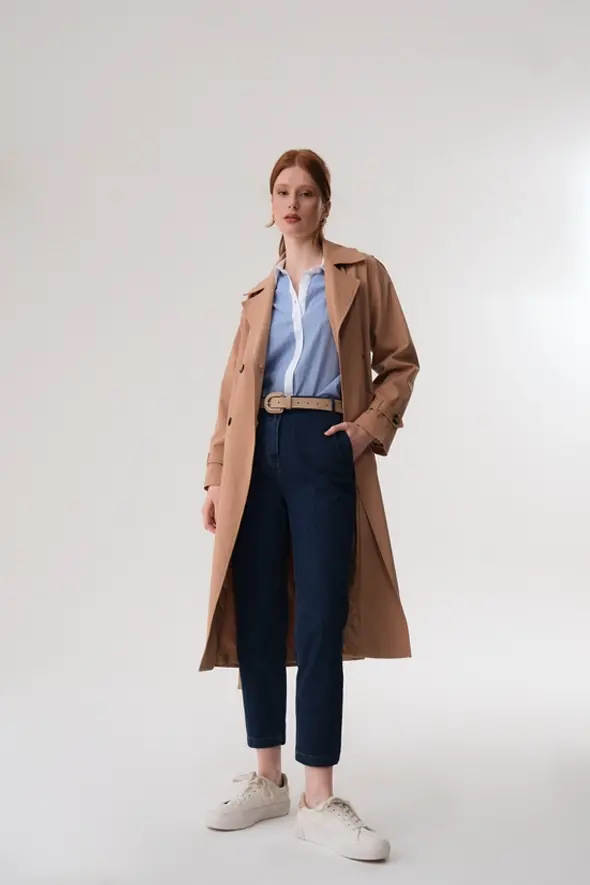 Classic Relaxed Fit Trenchcoat - Camel - 3