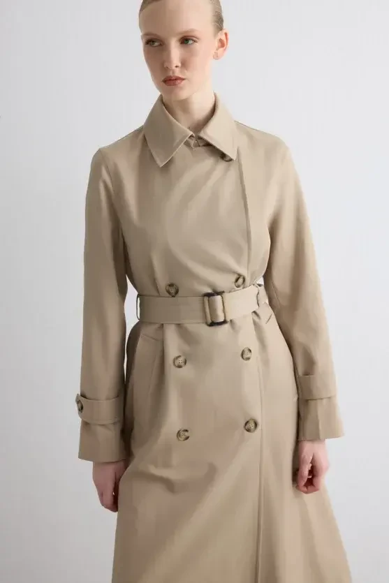 Classic Trench Coat - Beige - 6