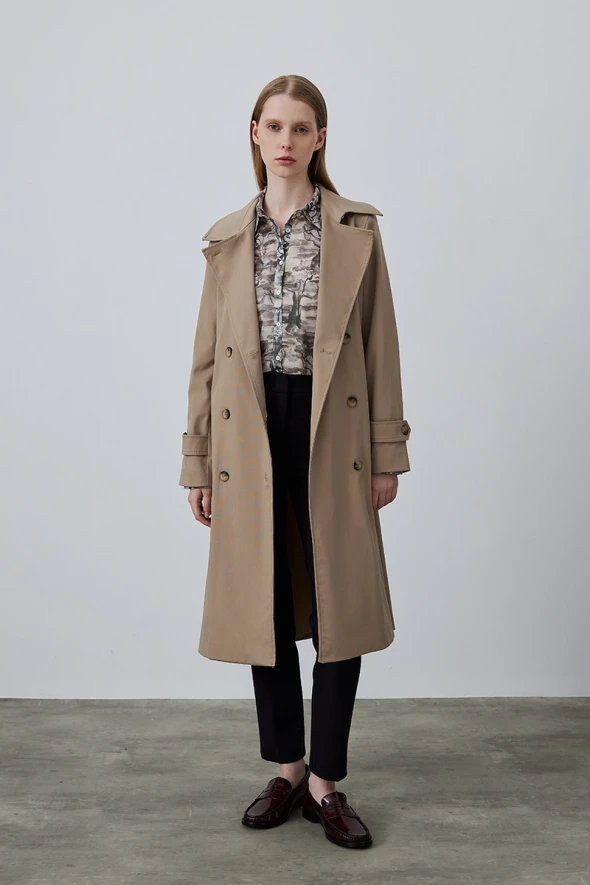 Classic Trench Coat - Beige - 2