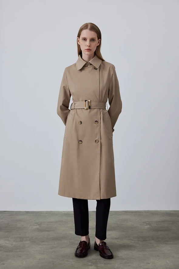 Classic Trench Coat - Beige - 3