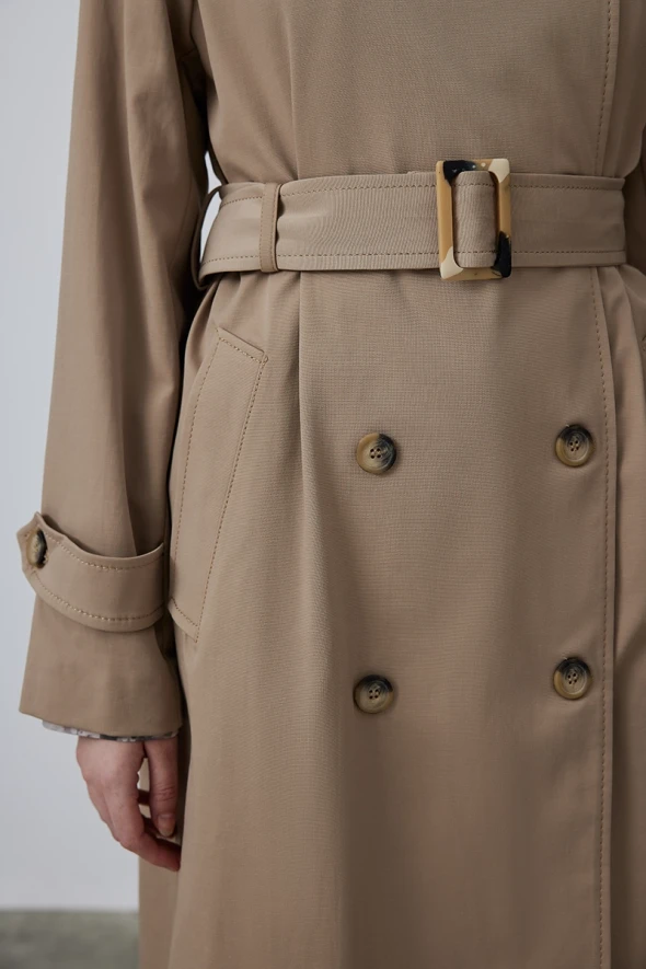 Classic Trench Coat - Beige - 5