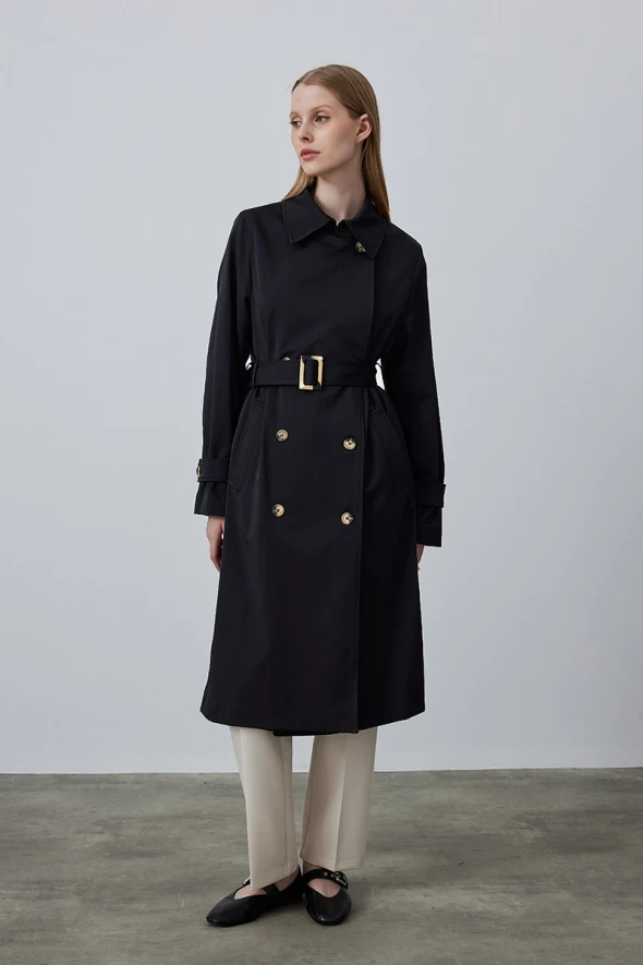 Classic Trench Coat - Black - 1