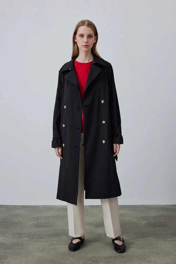 Classic Trench Coat - Black - 2