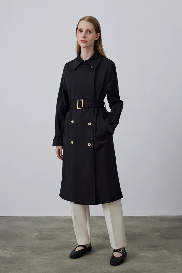 Classic Trench Coat - Black - 3