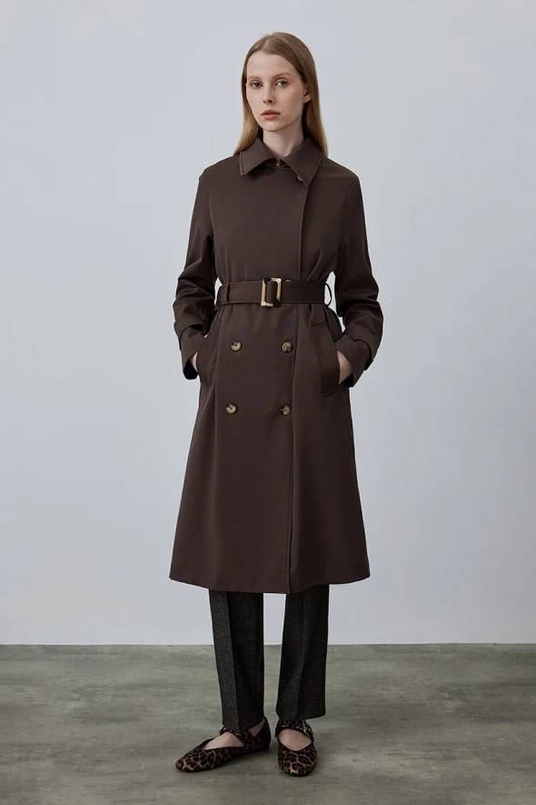 Classic Trench Coat - Brown - 3