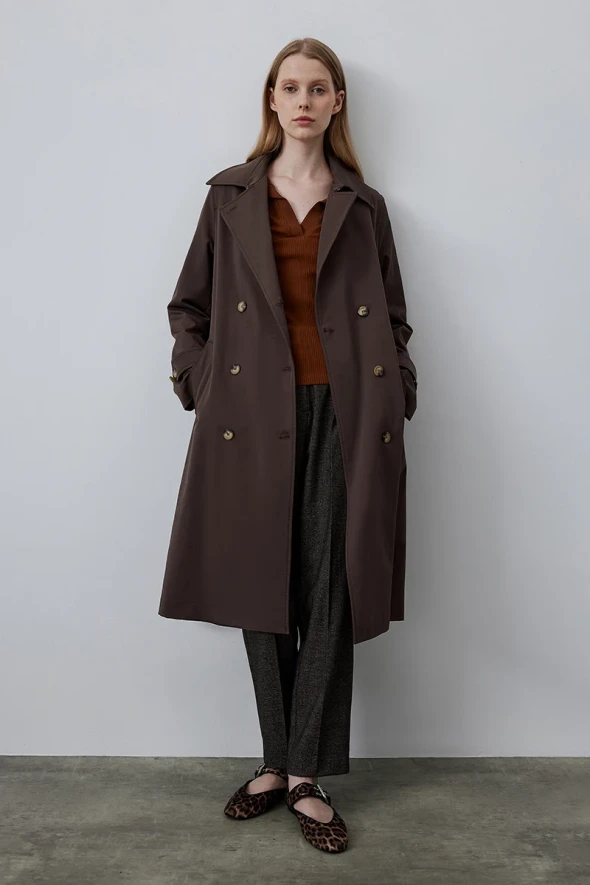 Classic Trench Coat - Brown - 2