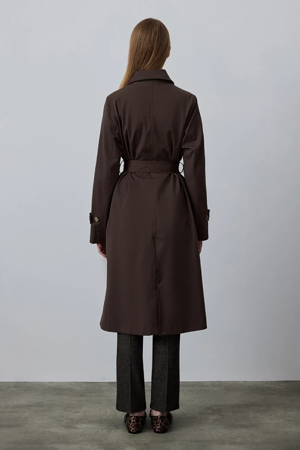 Classic Trench Coat - Brown - 6