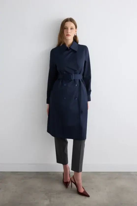 Classic Trench Coat - Navy - Gusto