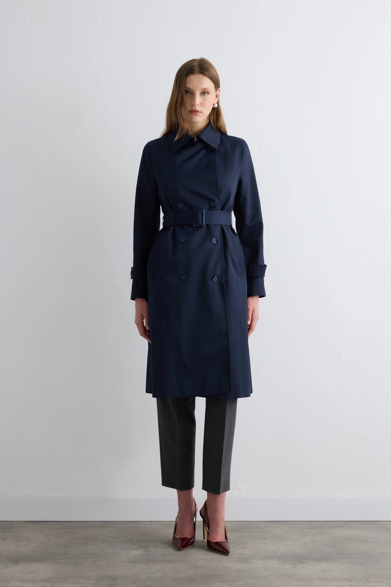 Classic Trench Coat Navy Navy Blue