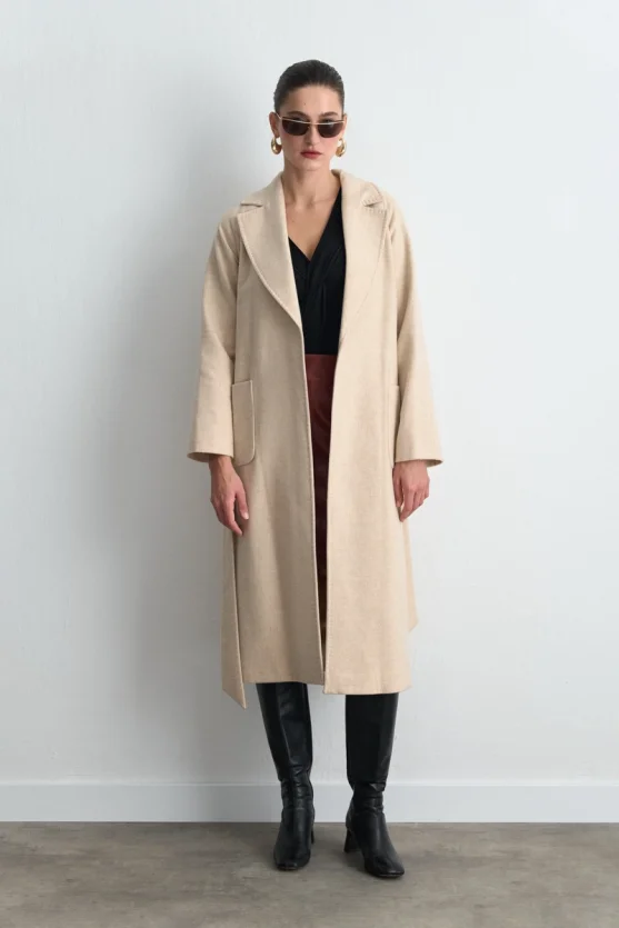 Classic Wool Coat Beige - Gusto