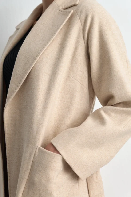 Classic Wool Coat Beige - 4