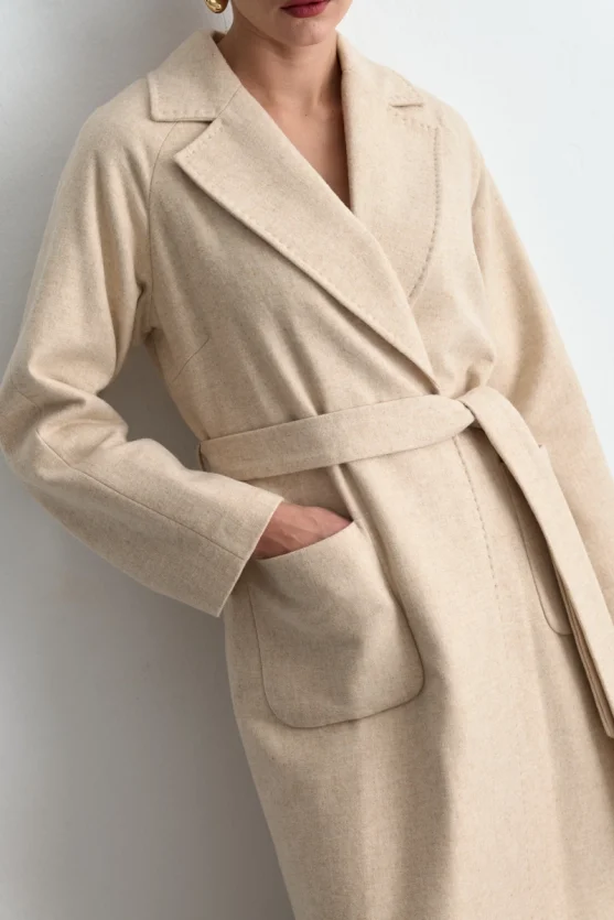 Classic Wool Coat Beige - 6
