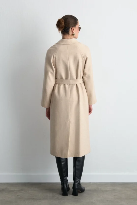 Classic Wool Coat Beige - 8