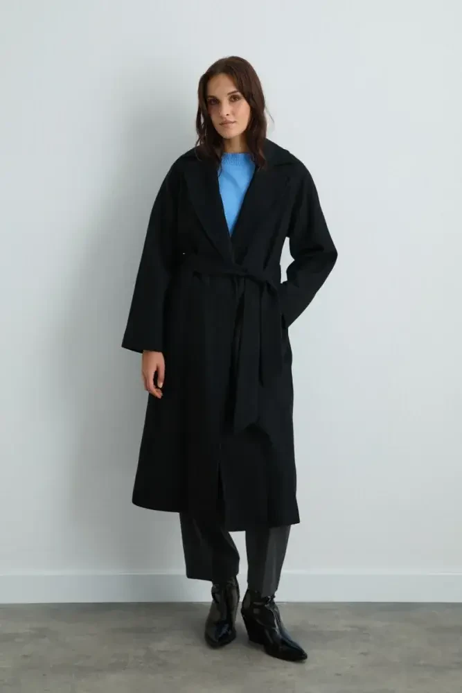 Classic Wool Coat - Black