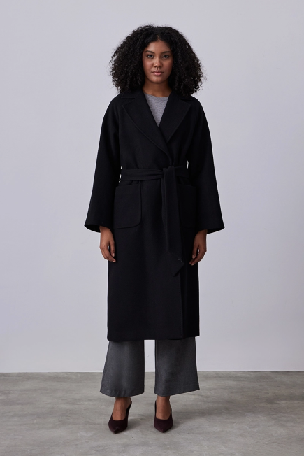 Classic Wool Coat - Black Black