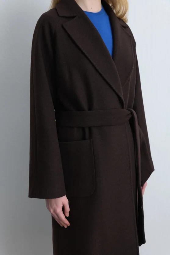 Classic Wool Coat - Brown - 5