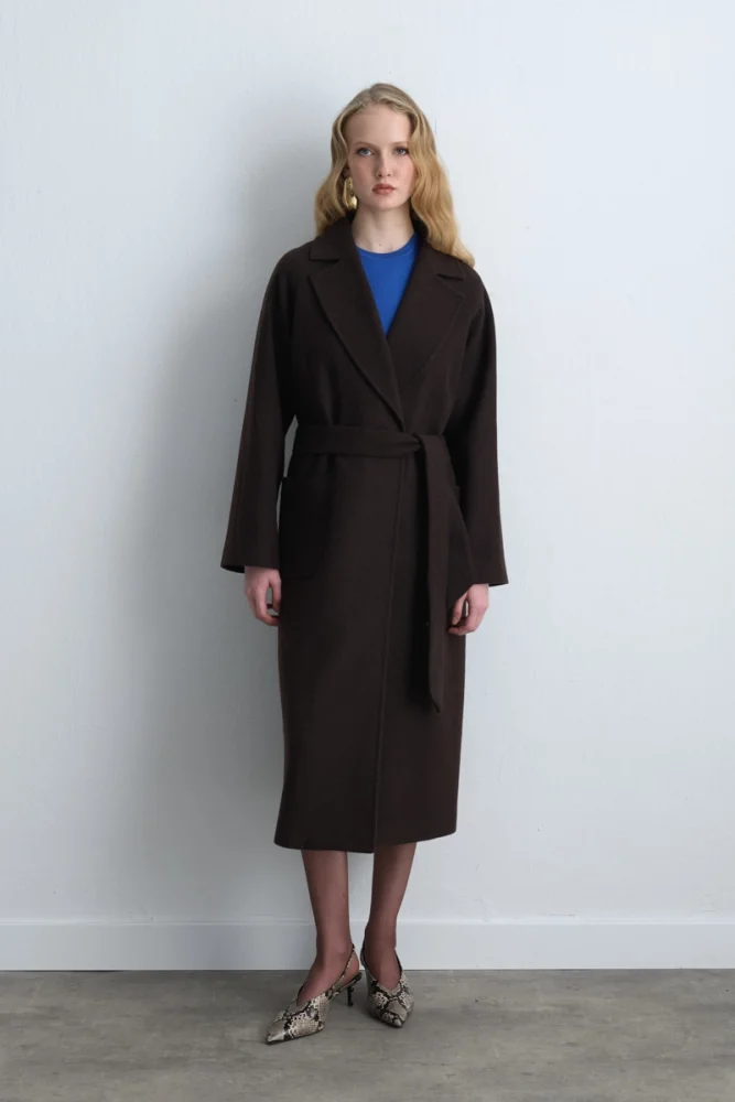 Classic Wool Coat Brown Brown