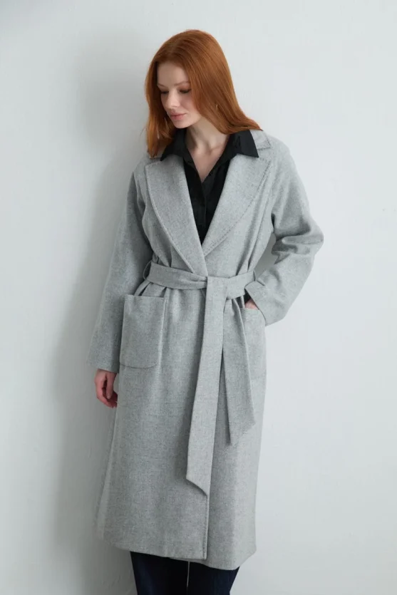 Classic Wool Coat - Gray - Gusto