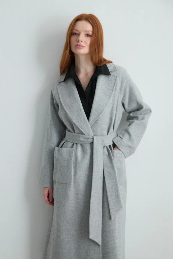 Classic Wool Coat - Gray - Gusto