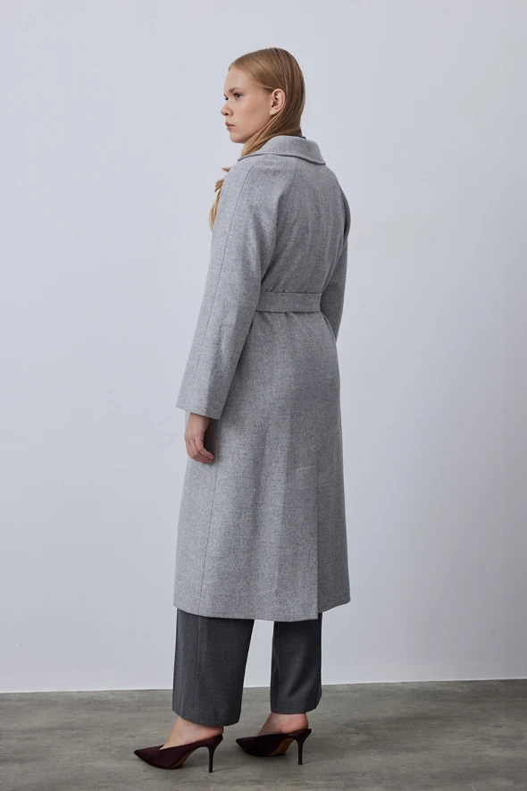 Classic Wool Coat - Grey - 8