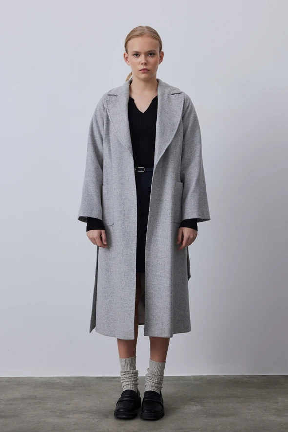 Classic Wool Coat - Grey - 1