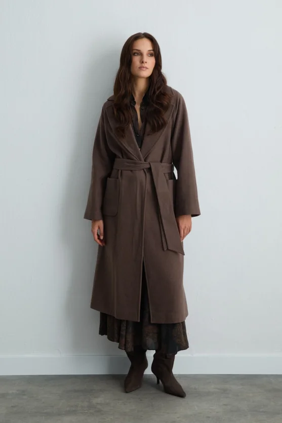 Classic Wool Coat - Mink - 4