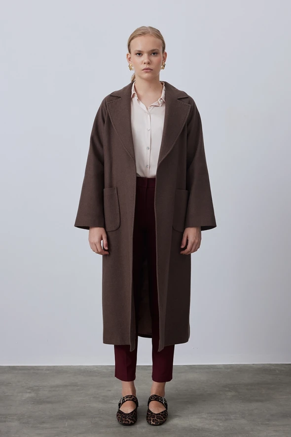 Classic Wool Coat - Mink - 1