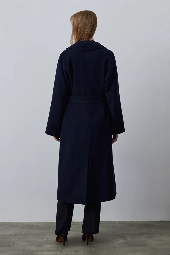 Classic Wool Coat - Navy - 8