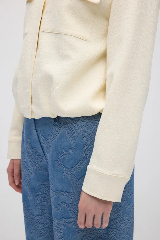 Cotton Bomber Jacket - Ecru - 5