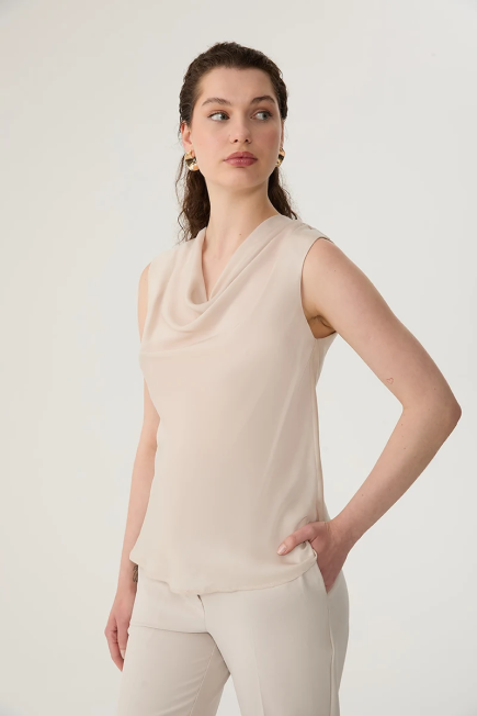 Cowl Neck Blouse - Stone Stone