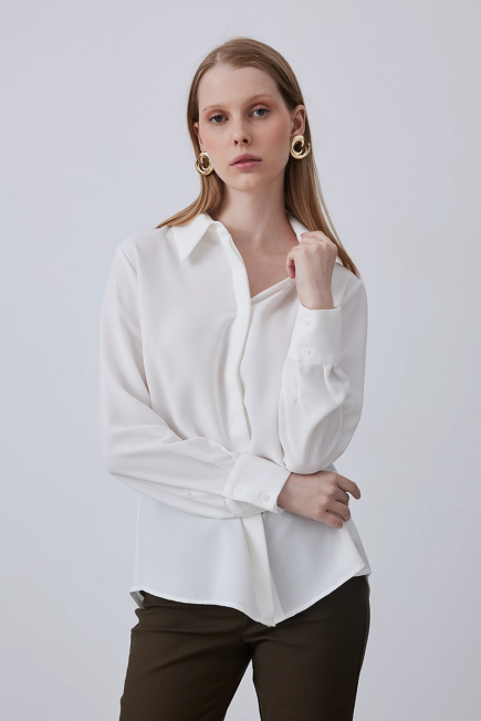 Crepe Shirt - White White