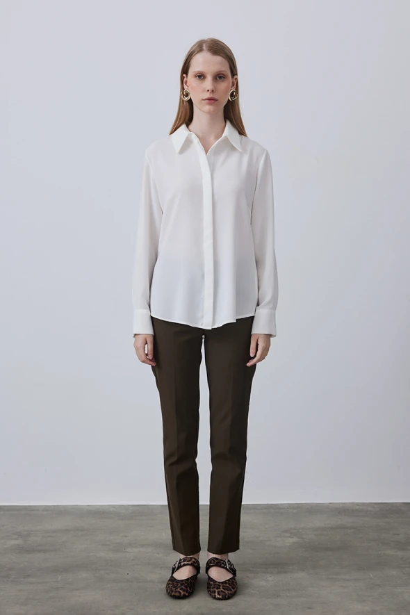 Crepe Shirt - White - 2