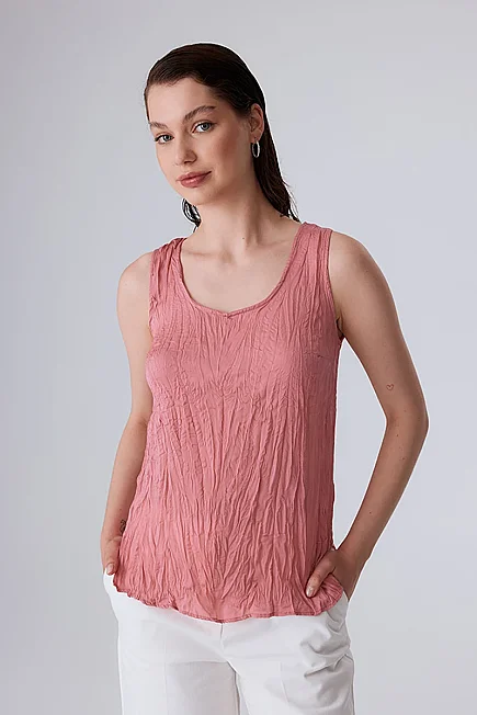 Cupro Tank Top - Powder Pink - 1