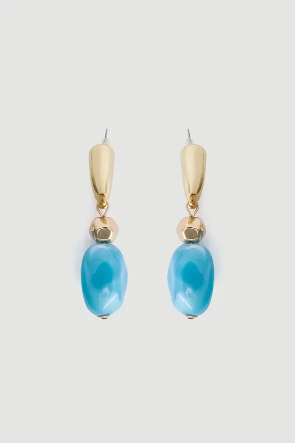 Dangling Acrylic Earrings - Blue - 1