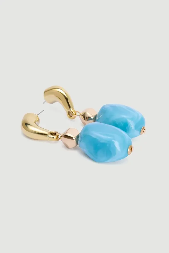 Dangling Acrylic Earrings - Blue - 2