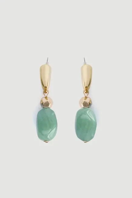 Dangling Acrylic Earrings - Green Green