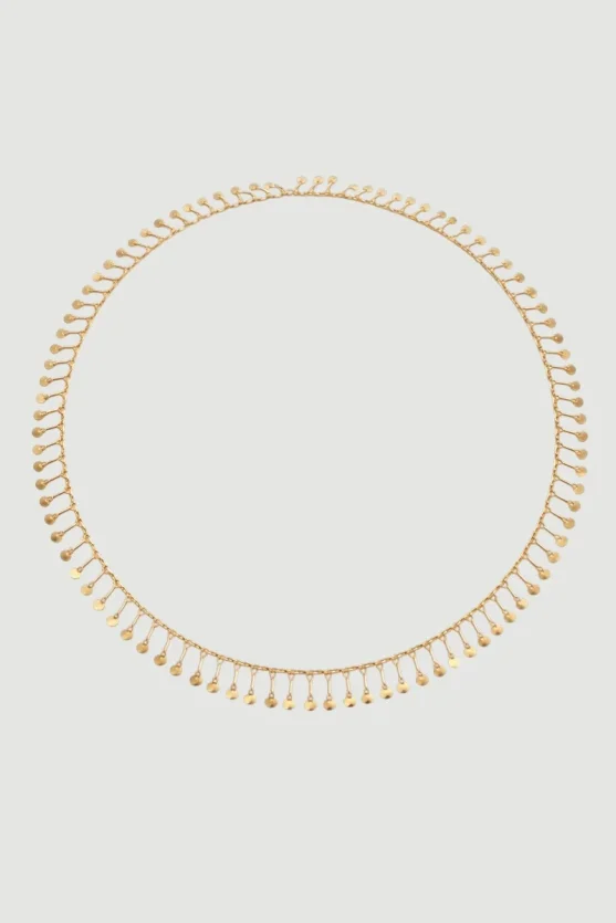 Dangling Long Necklace - Gold - Gusto