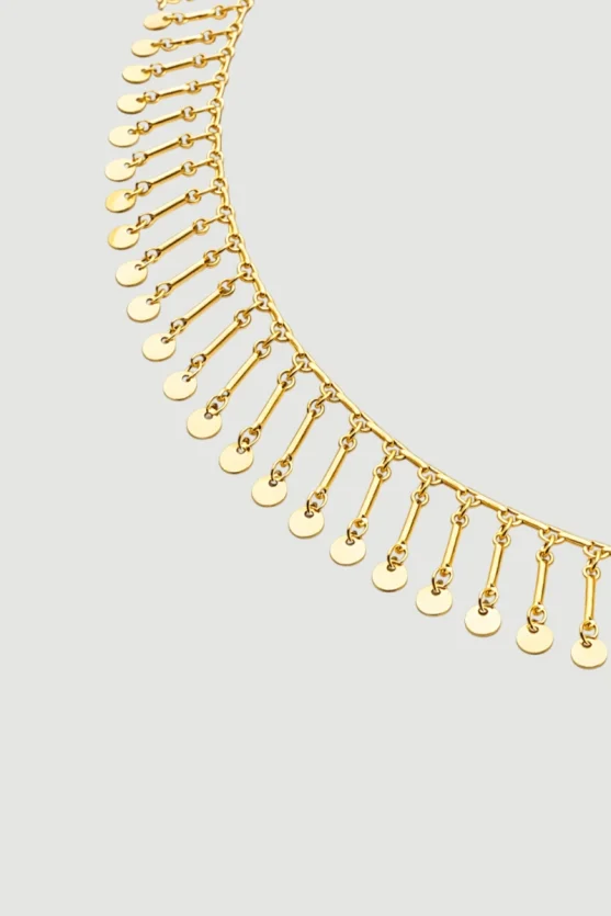 Dangling Long Necklace - Gold - Gusto