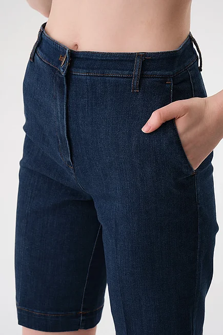 Denim Bermuda Shorts - Blue - Gusto