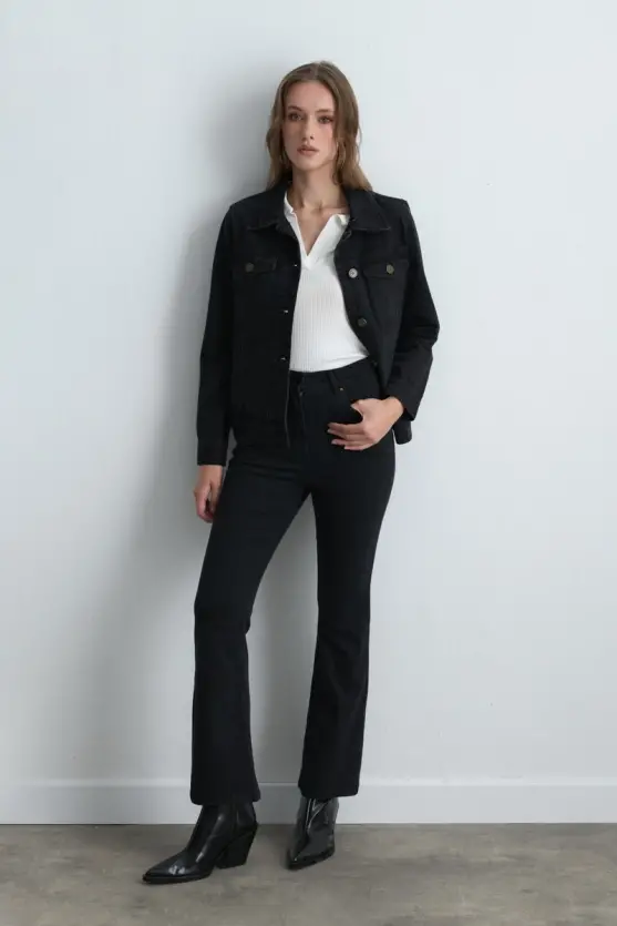 Denim Black Jacket Black - 4