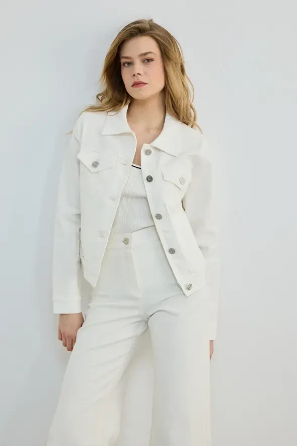 Denim Jacket - Ecru - 2