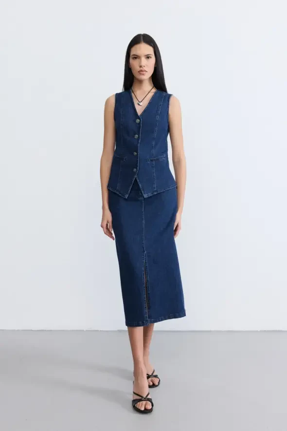 Denim Vest - Blue - 2