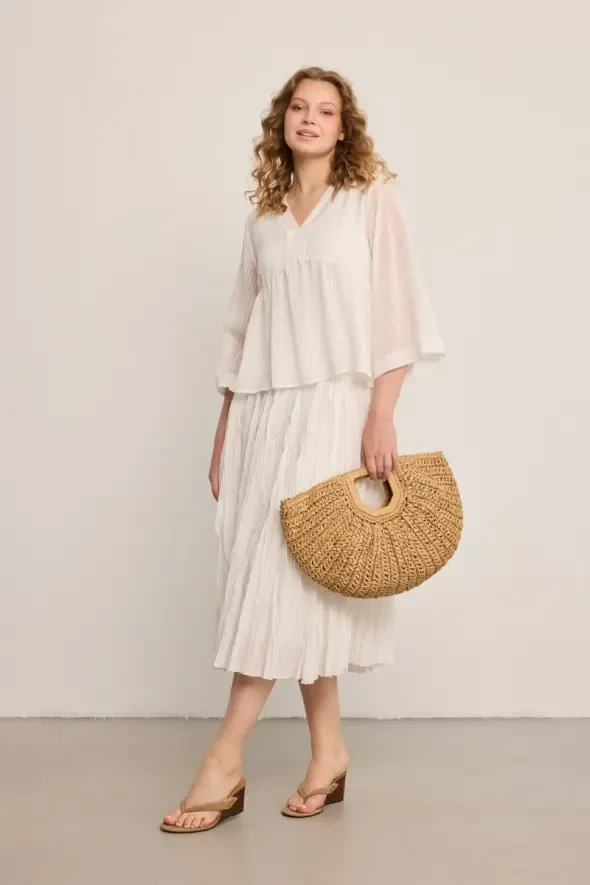 Designer Straw Bag - Camel - 8