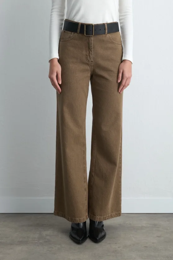 Distressed Look Leather Belt Black - Gusto