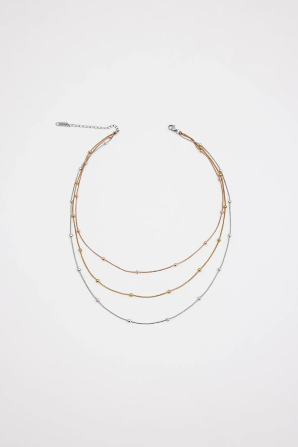 Dorika Steel Necklace - Gold - 2