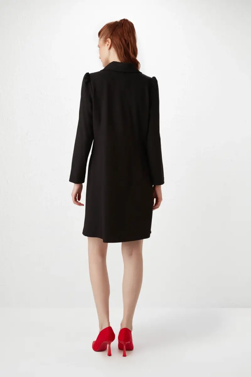 Double-breasted Jacket Dress - Black - 6